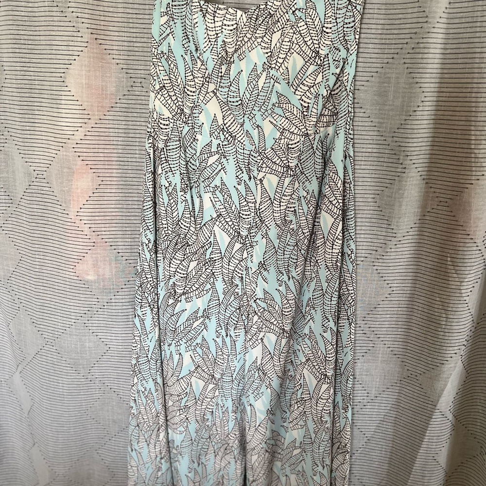 H&M Black and White Leaf Print Jumpsuit